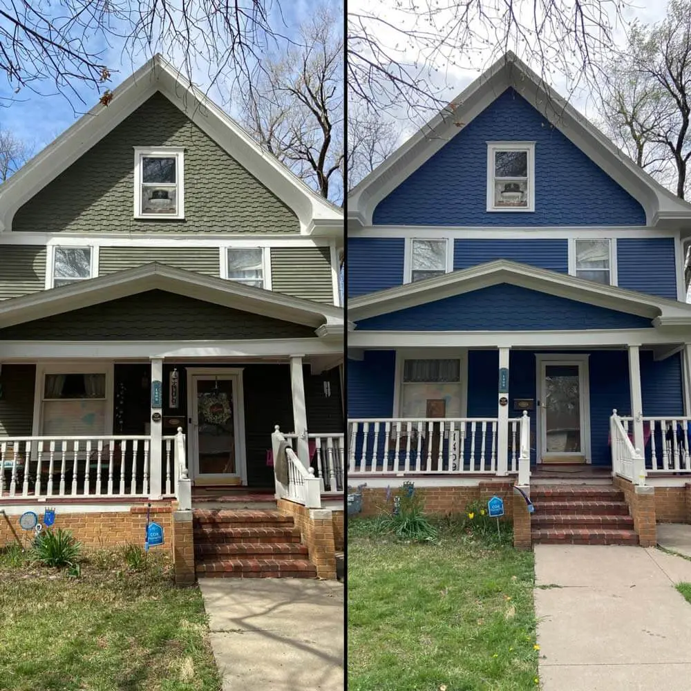 before and after house exterior