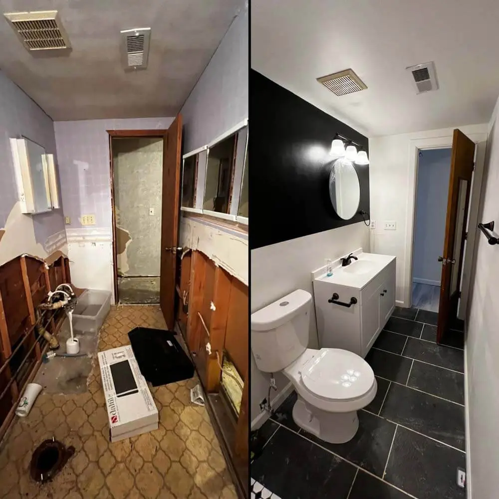 before and after house interior