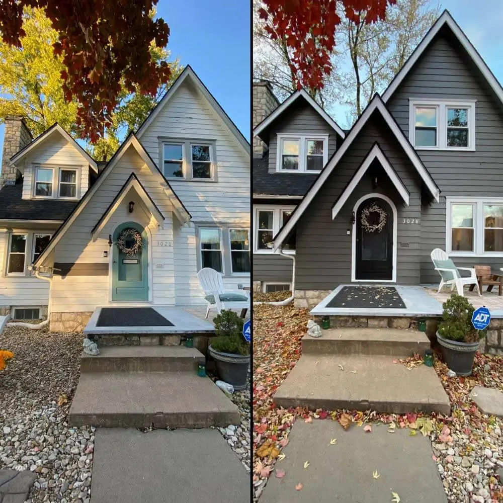 before and after house exterior