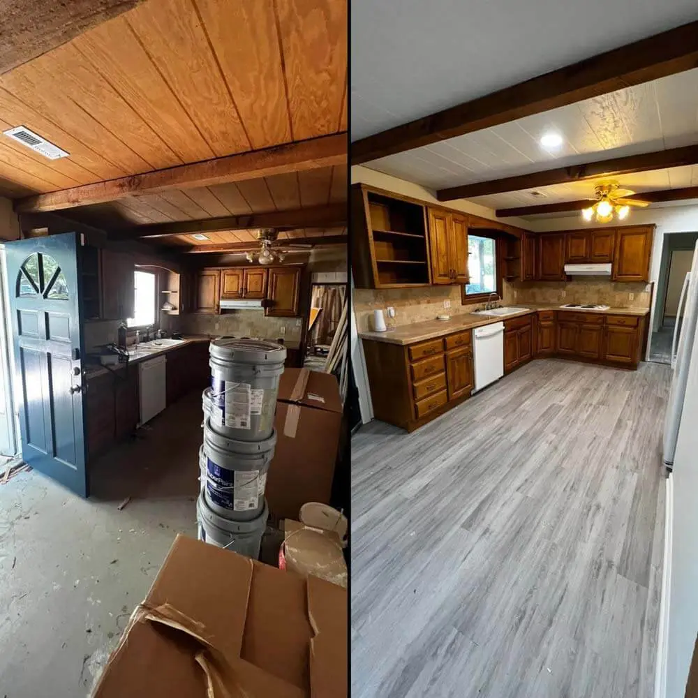 before and after house interior