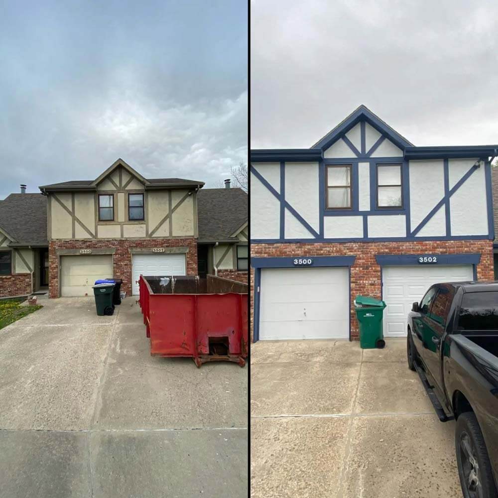before and after house exterior