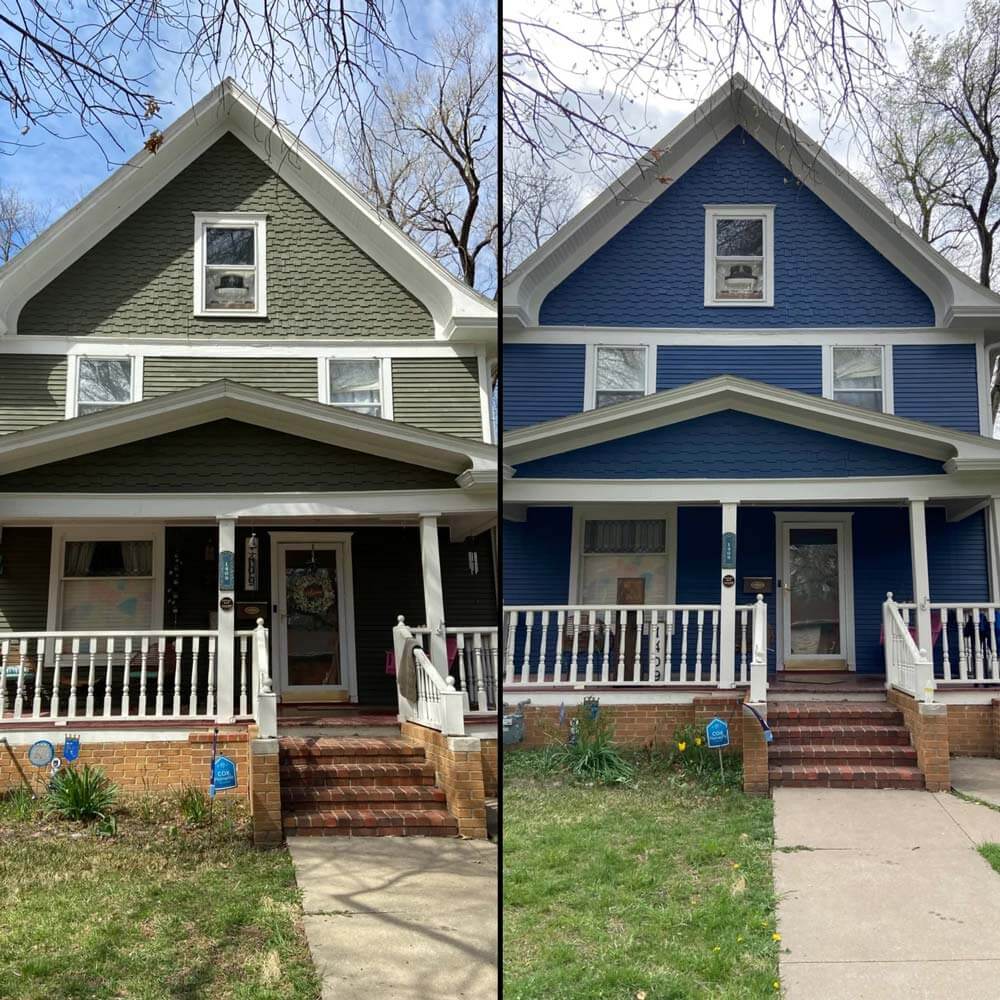 before and after house exterior