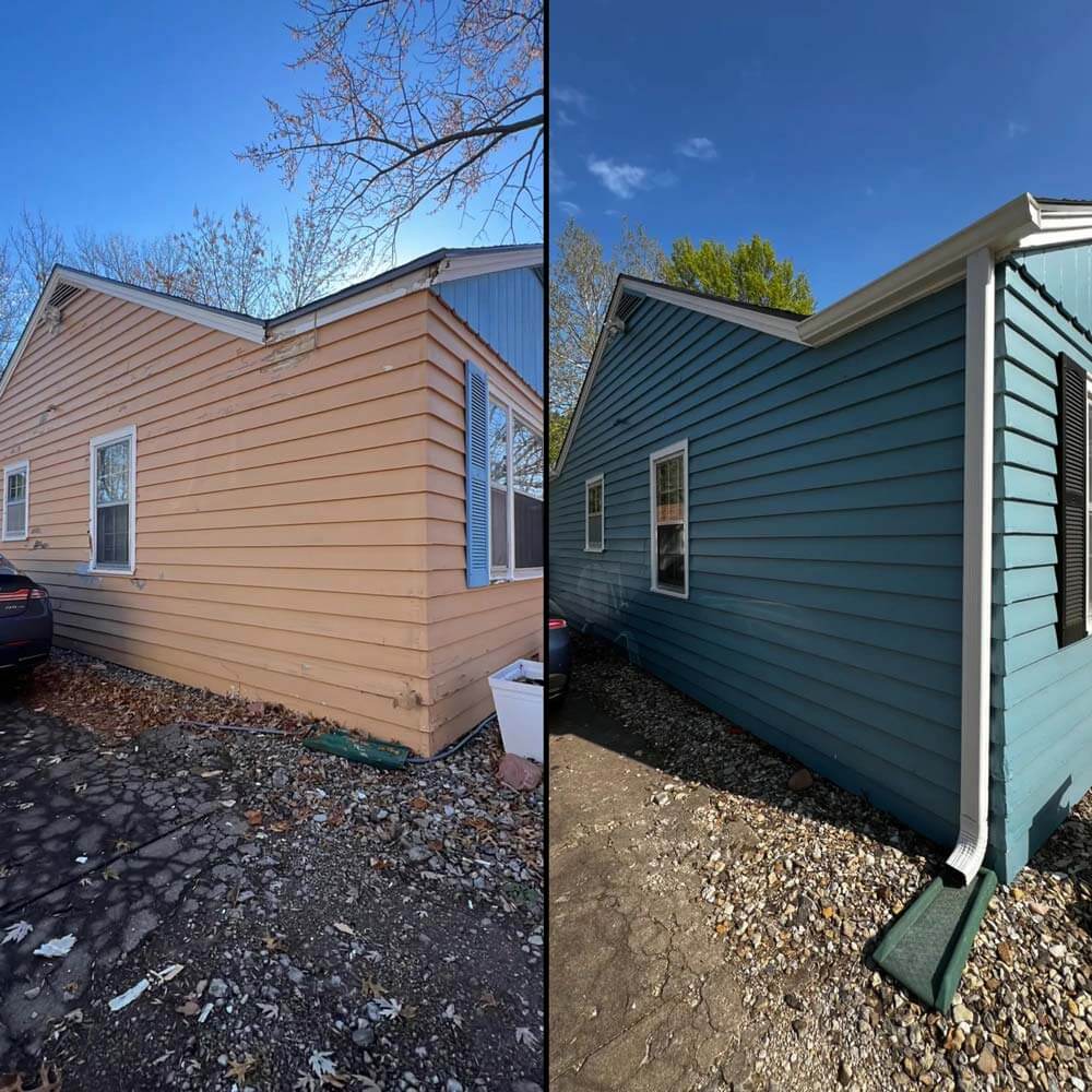 before and after house exterior