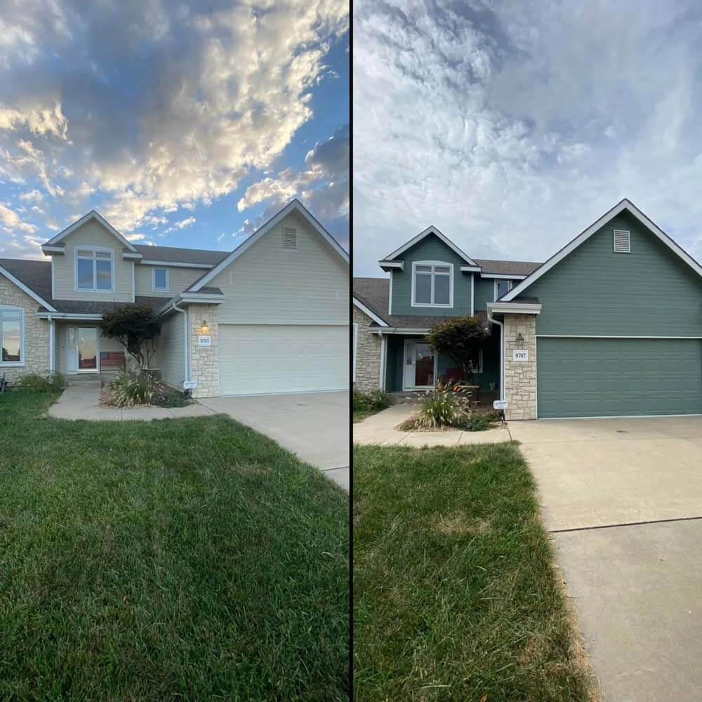 before and after house exterior